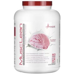 Metabolic Nutrition, MuscLean, средство для набора мышечной массы, клубничный молочный коктейль, 5 фунтов